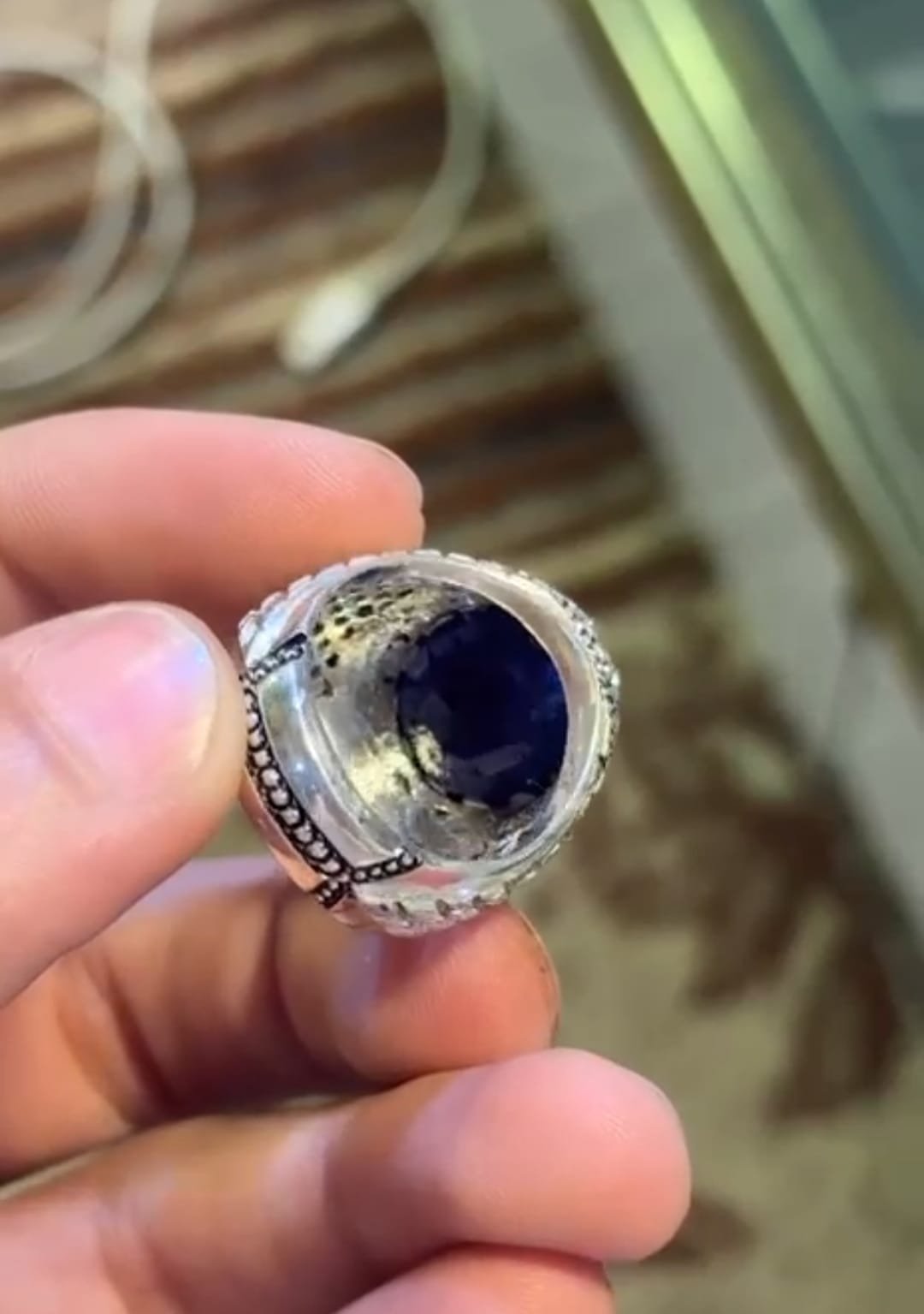 Blue Sapphire Men Ring - Image 3